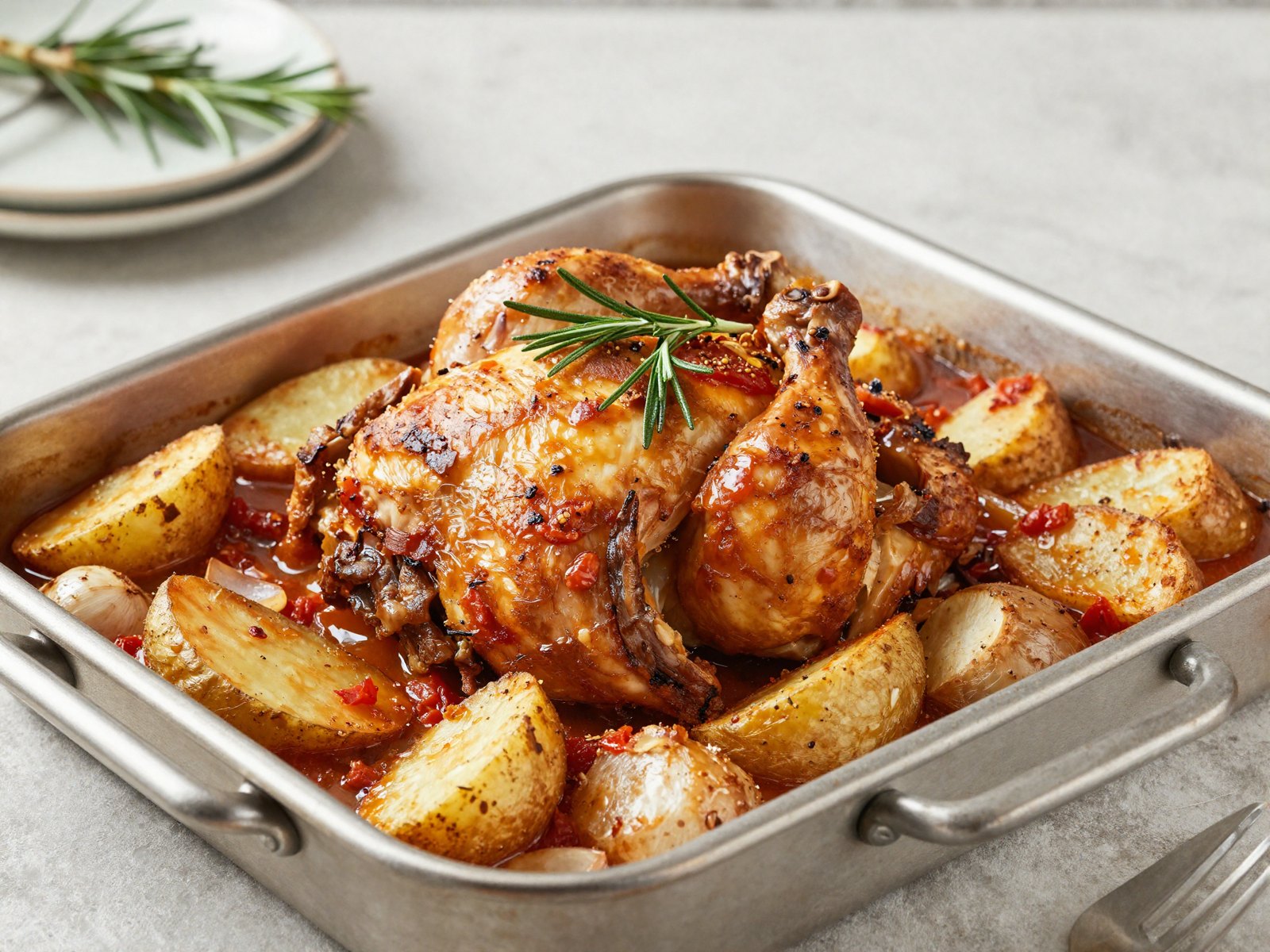 Chicken and Potato Tray