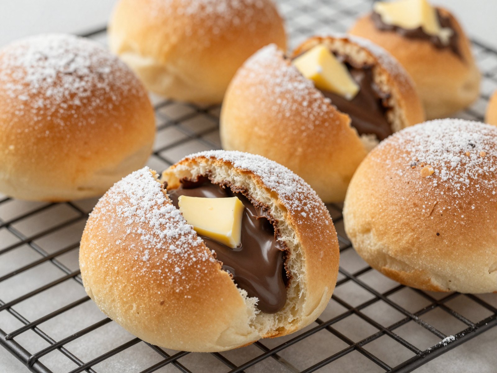 Chocolate-Stuffed Milk Buns