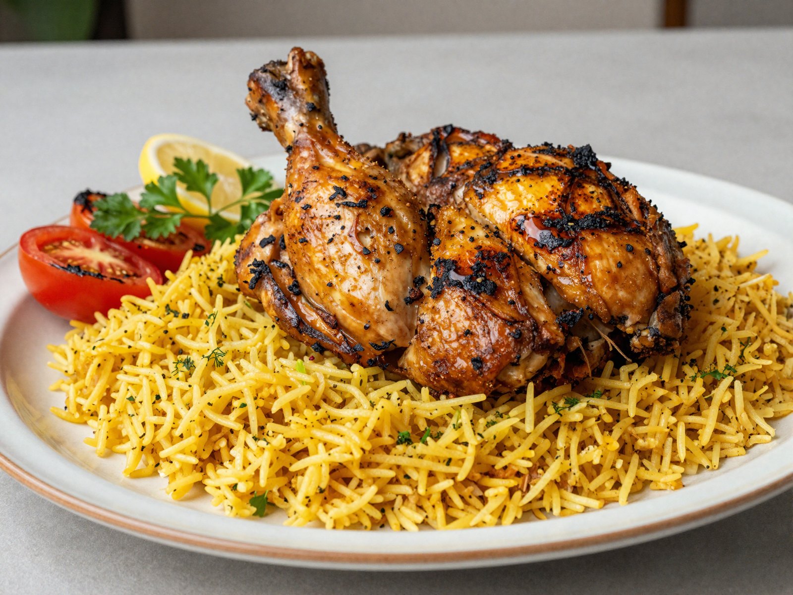 Grilled Chicken with Rice