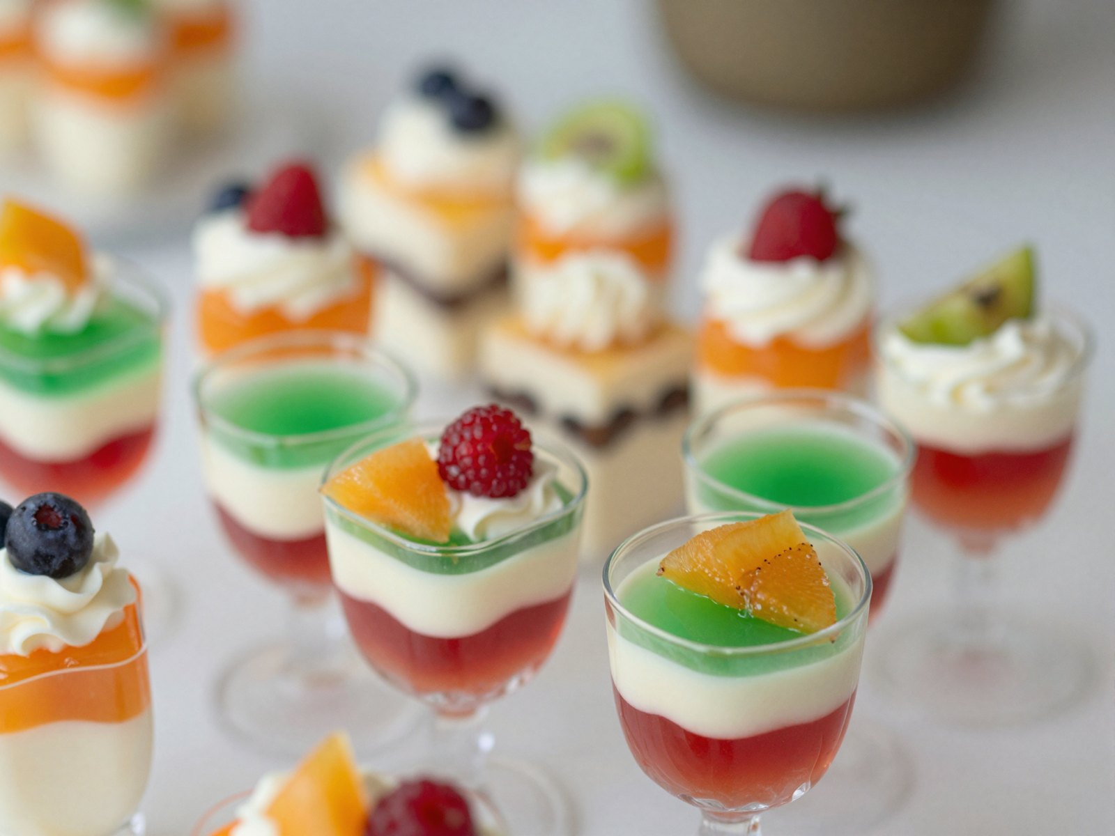 Layered Jelly & Cream Dessert