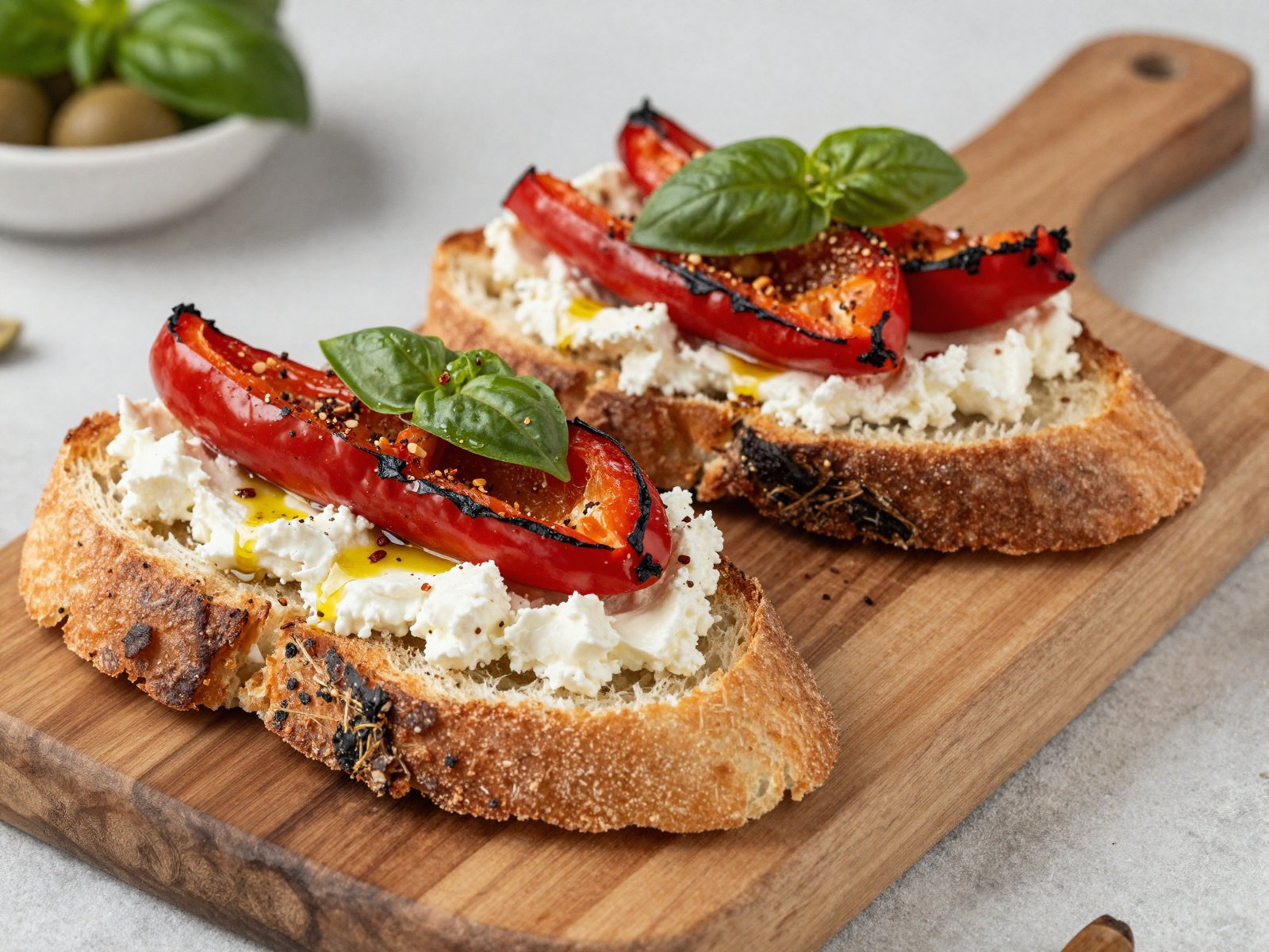 Roasted Pepper & Feta Toast