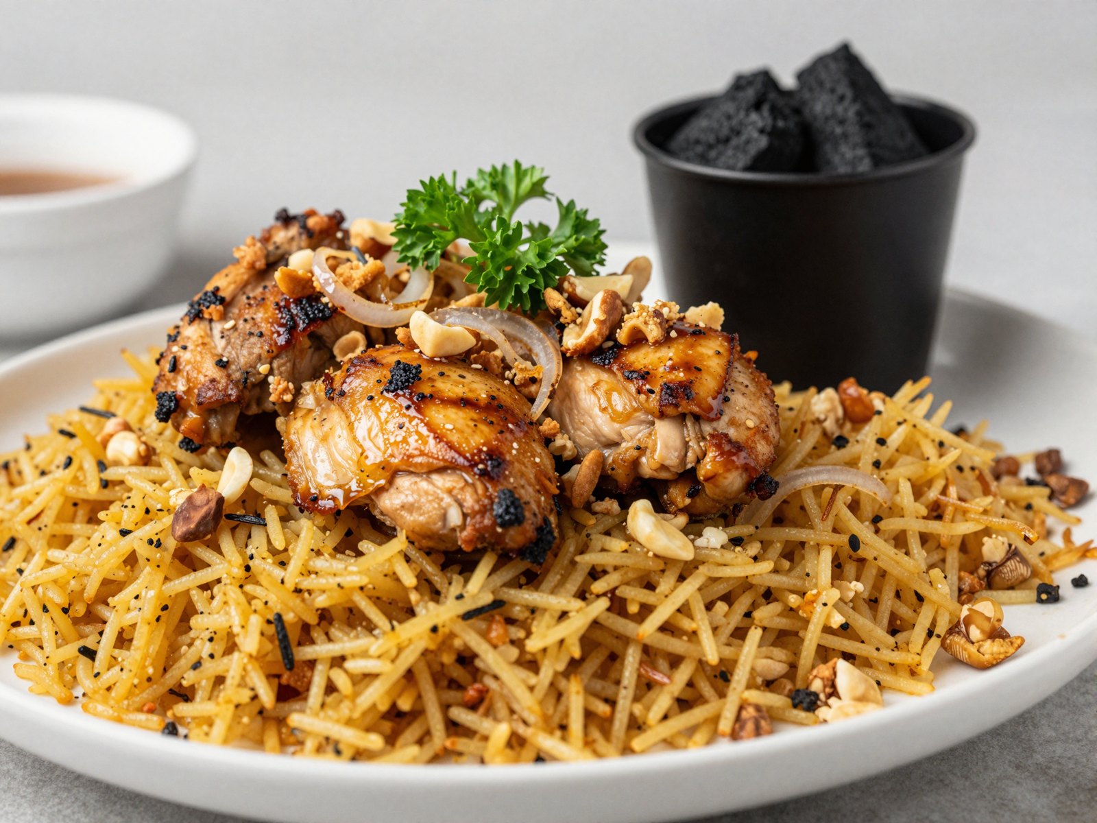 رز مدخن بالدجاج