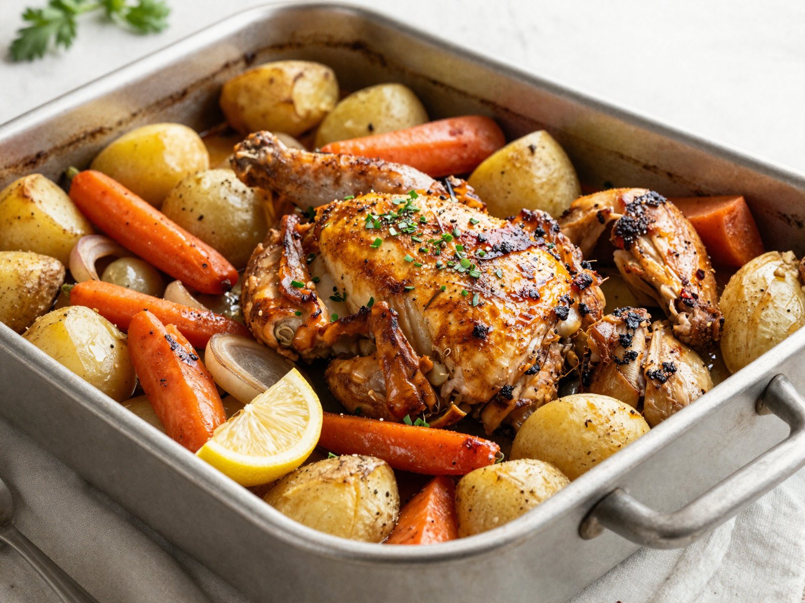 Spiced Baked Chicken Tray