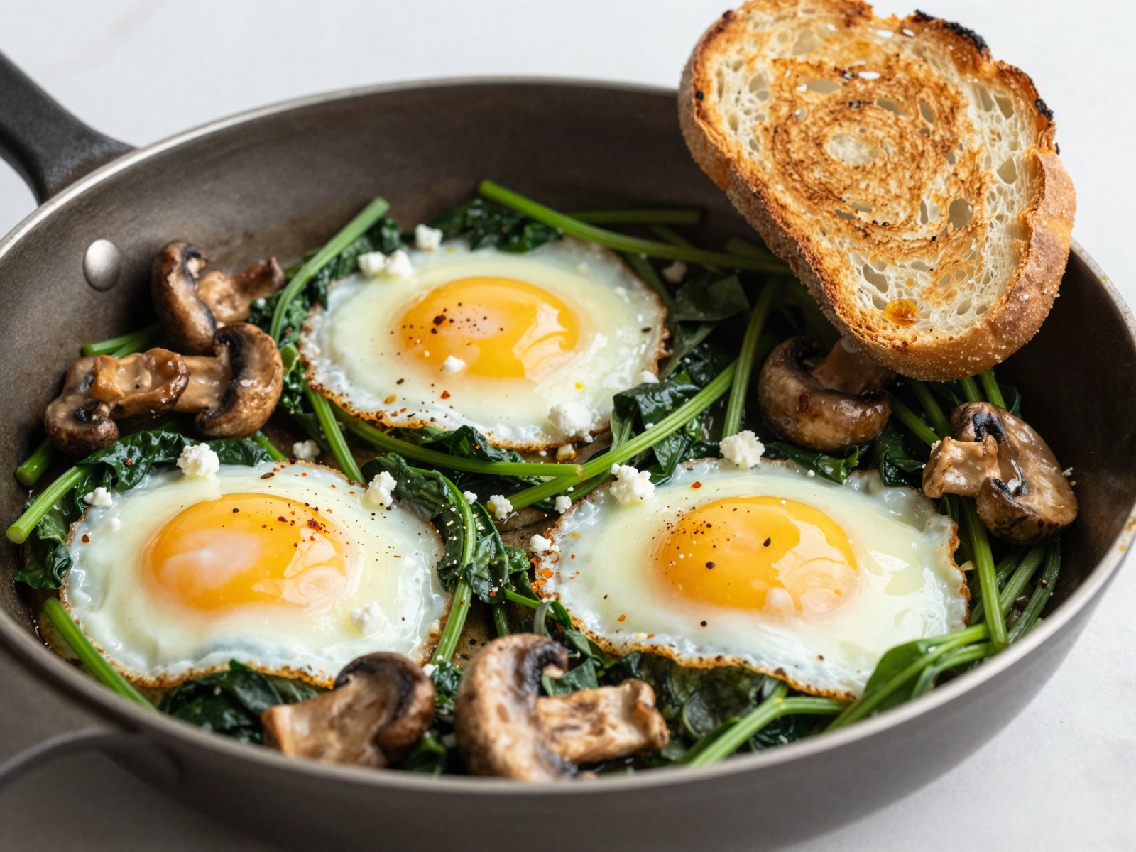Spinach & Mushroom Eggs